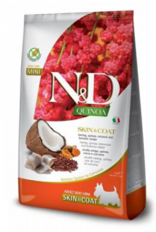 N&D Quinoa Skin Coat Tahılsız Ringa Balıklı 2.5 kg Köpek Maması kullananlar yorumlar